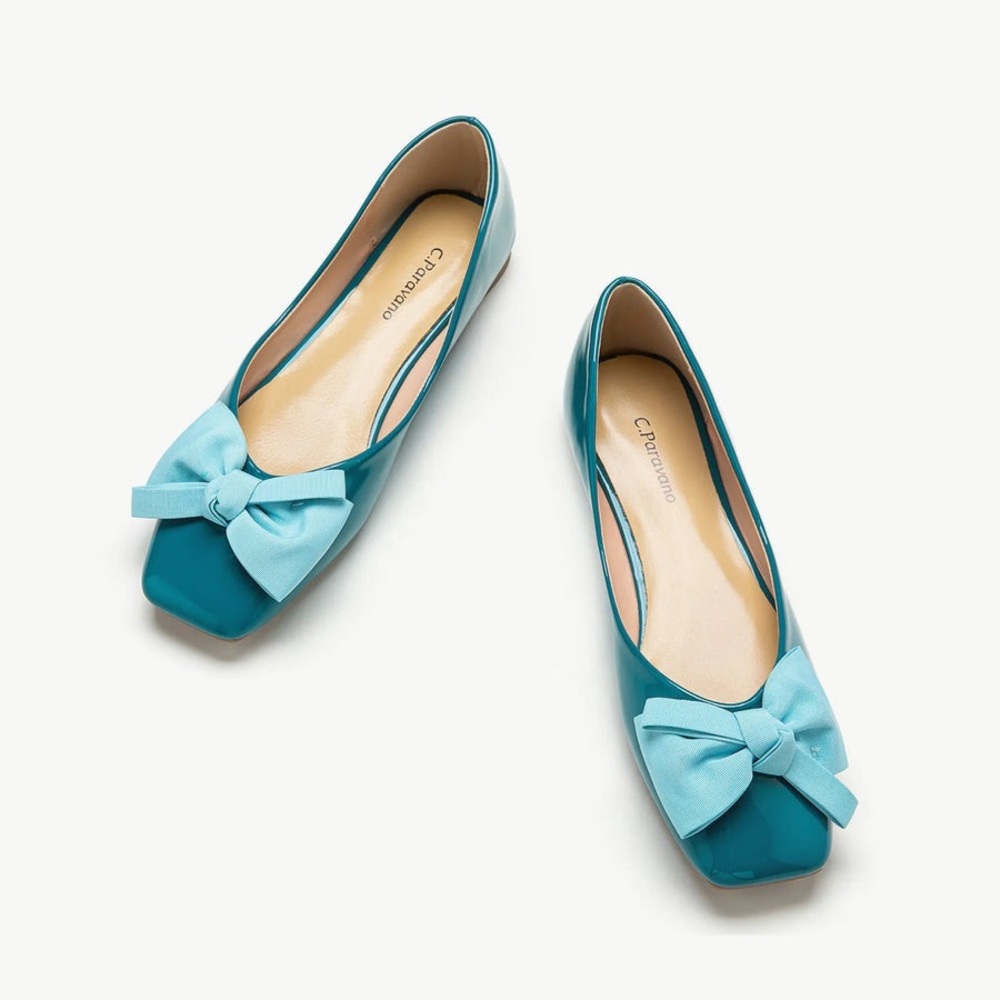 C. Paravano Teal and Light Blue Women's Flats 41 / 10-10.5